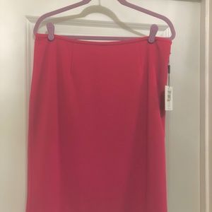 Deep Pink Calvin Klein Pencil Skirt, Lined; NWT, Size 12